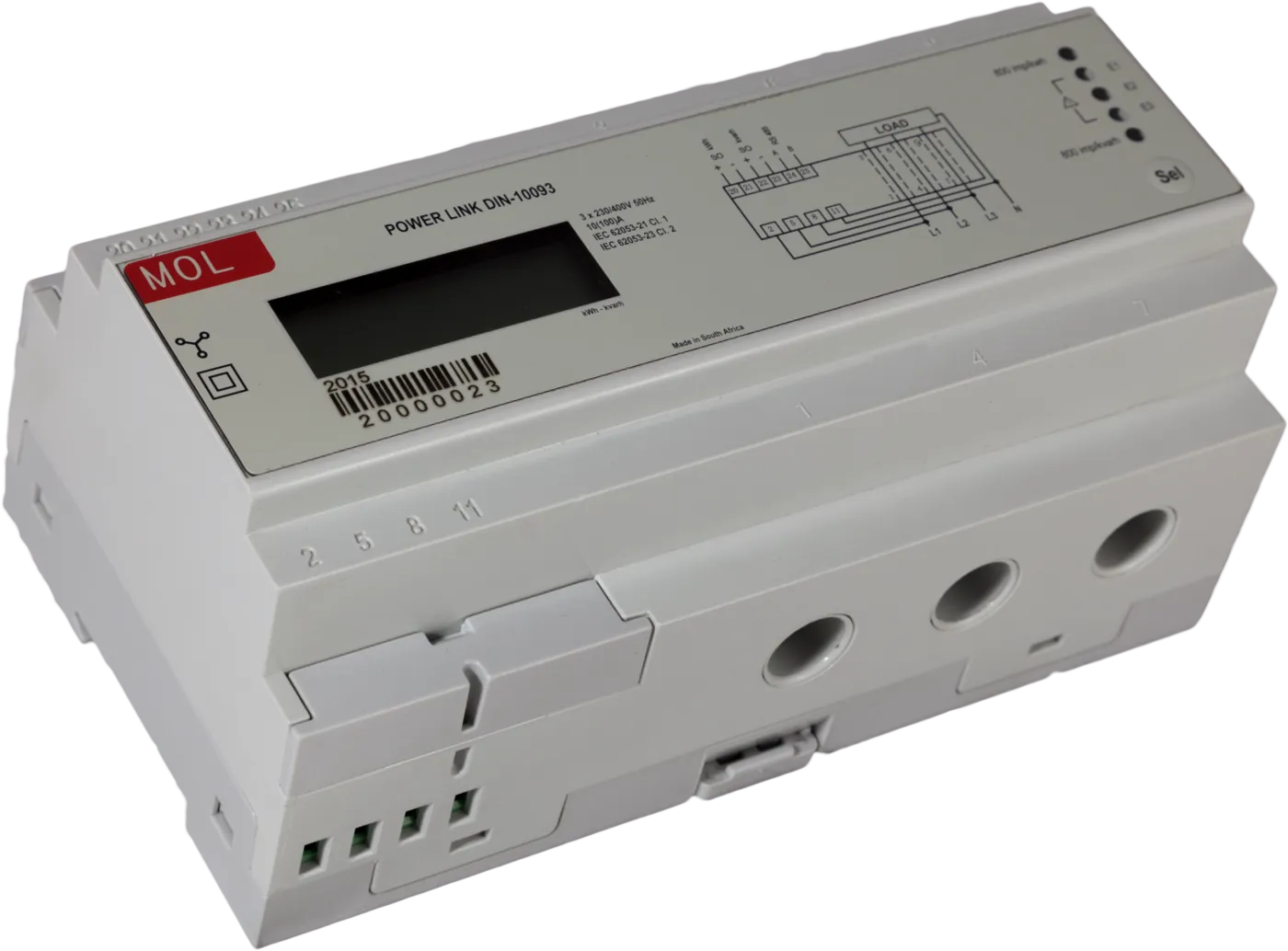 DIN-10093 DIN-rail meter